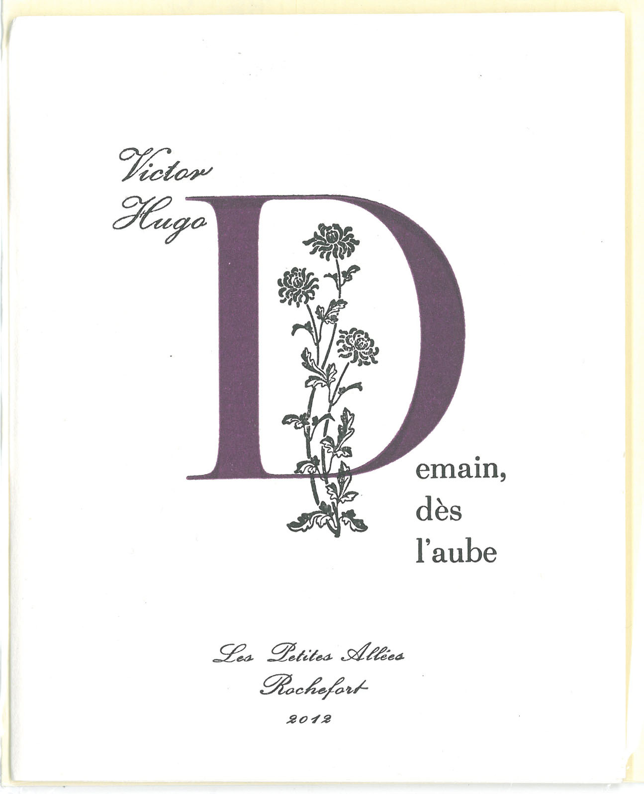 Demain, dès l'aube...