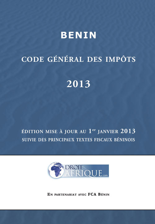 Benin - Code general des impots 2013