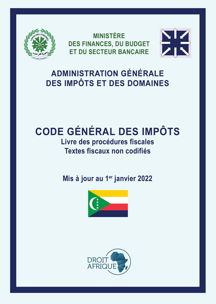 Comores - Code général des impôts 2022