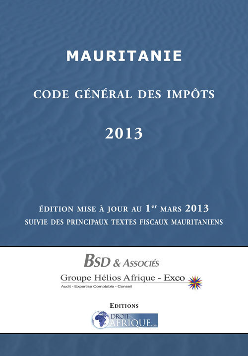 Mauritanie, Code général des impôts 2013