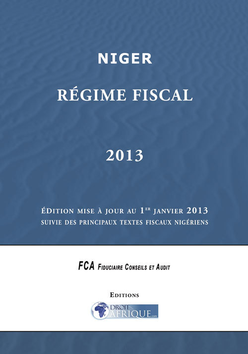 Niger - Regime fiscal 2013