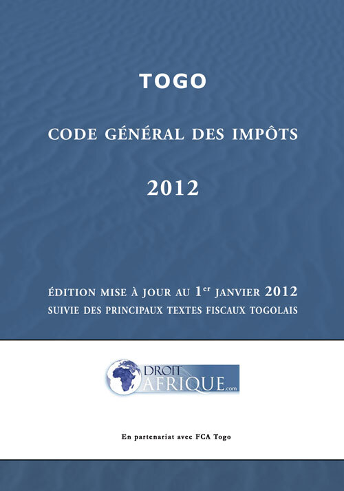 Togo, Code des impots 2012