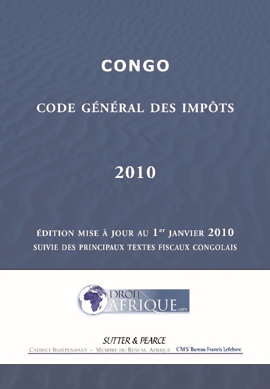 Congo, Code general des impots 2010