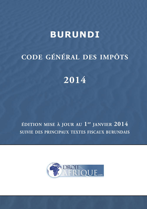 Burundi - Code general des impots 2014