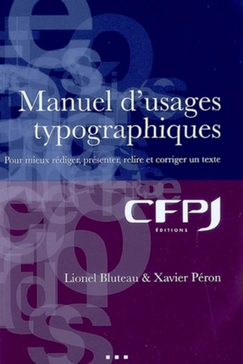 Manuel d'usages typographiques