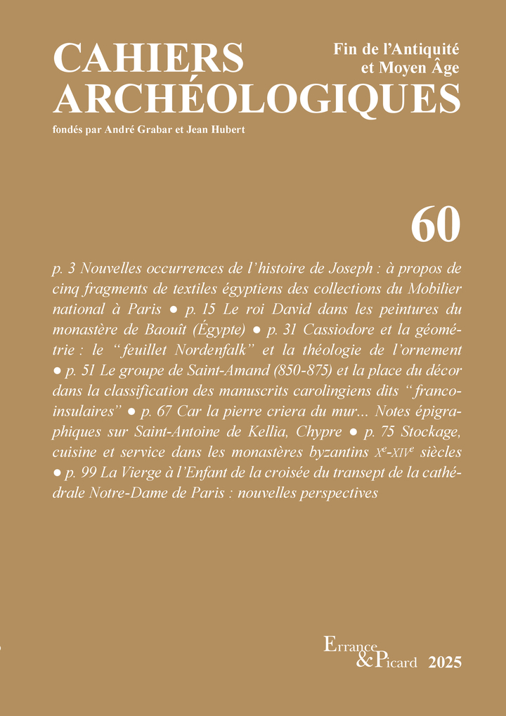 Cahiers archéologiques, n° 60