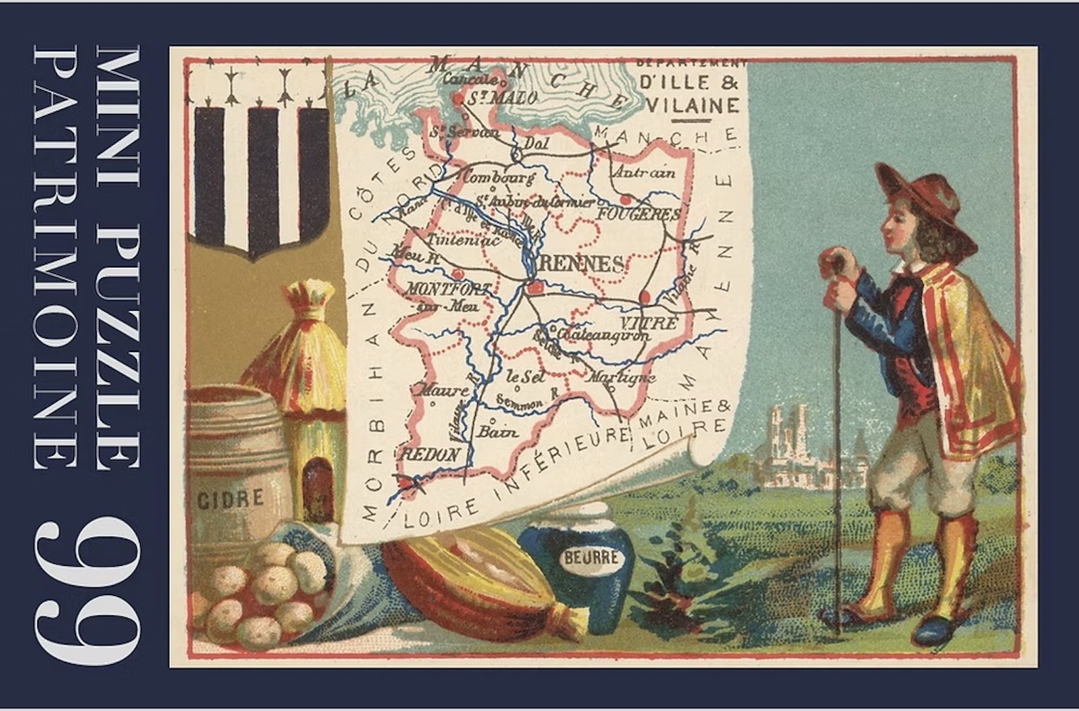 Puzzle 99 pièces - Carte Ille et Vilaine