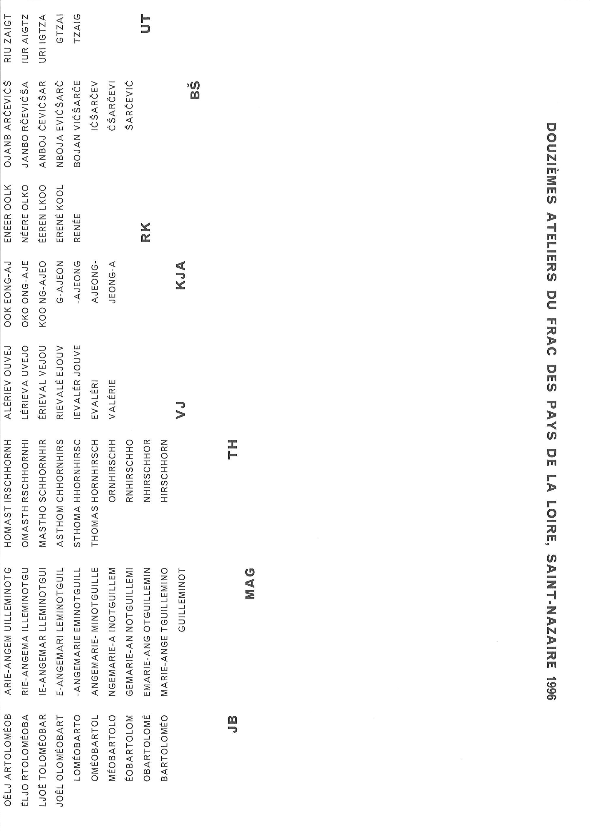 XIIe Ateliers Internationaux du Frac des Pays de la Loire