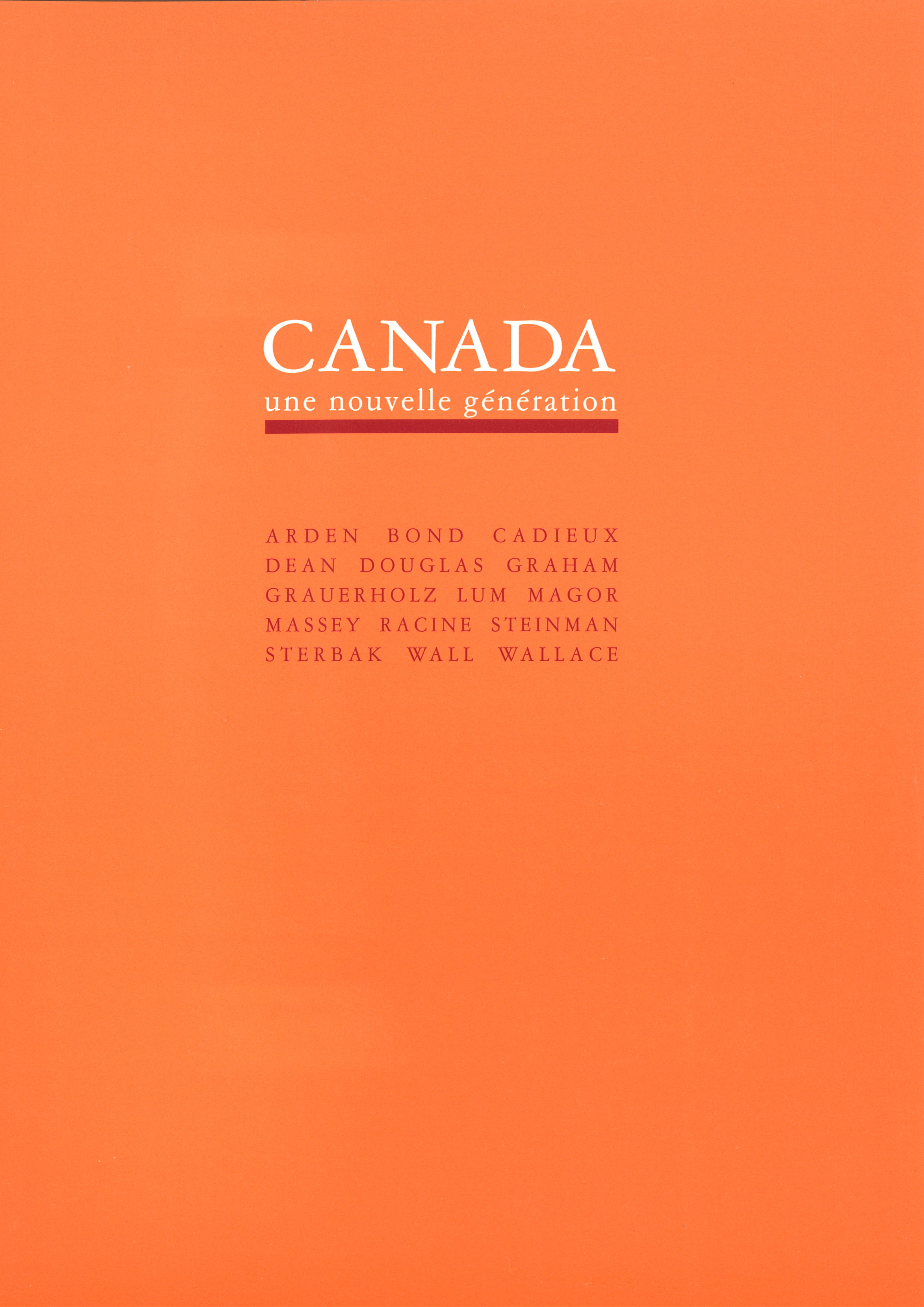 Canada, une nouvelle génération