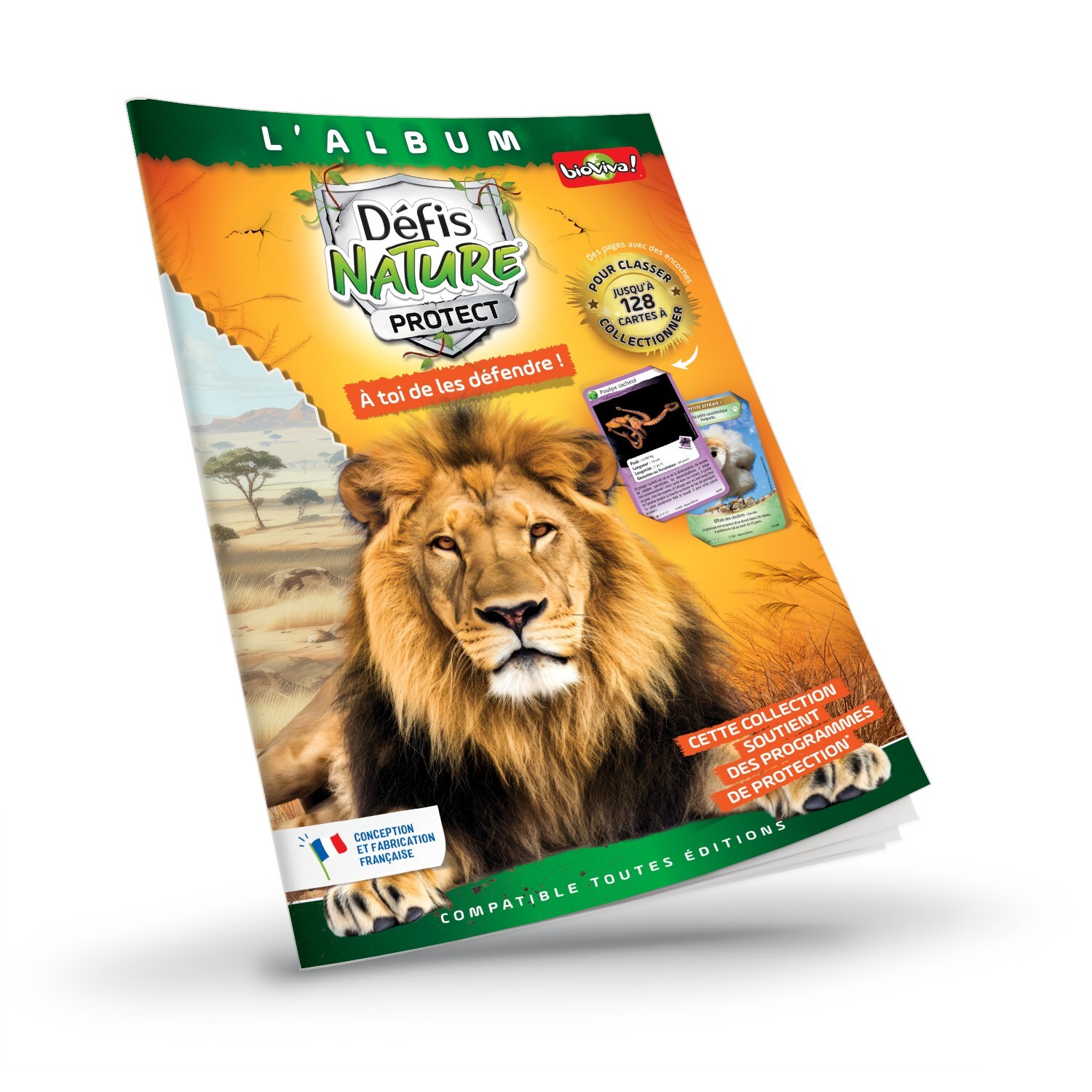 ALBUM DE CLASSEMENT - COUVERTURE LION D'AFRIQUE - GENERIQUE.