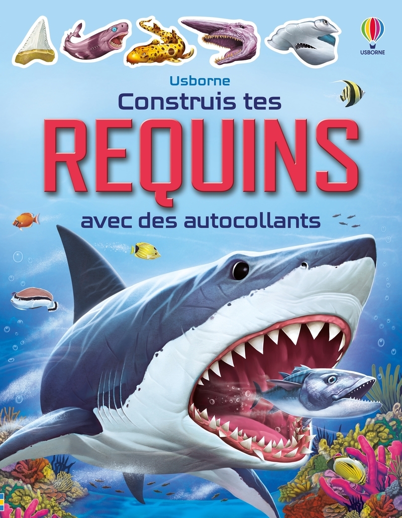 Construis tes requins avec des autocollants - Dès 5 ans