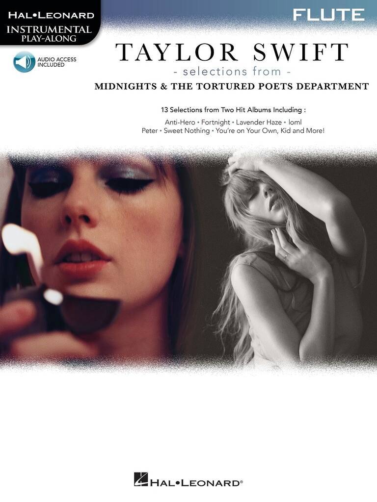 SELECTIONS FROM MIDNIGHTS & THE TORTURED POETS DEPARTMENT FLUTE PLAY-ALONG BOOK WITH ONLINE AUDIO -