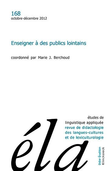 Études de linguistique appliquée n°4/2012