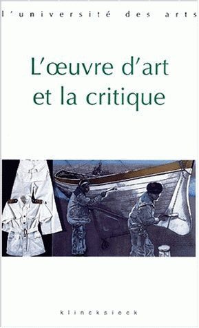 L' Oeuvre d'art et la critique