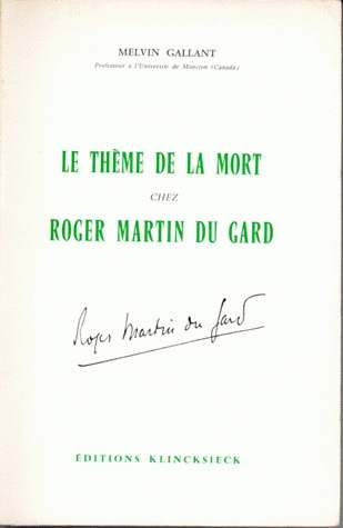 Le Thème de la mort chez Roger Martin du Gard