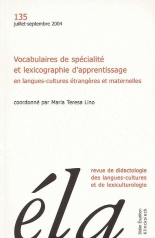 Études de linguistique appliquée -  N°3/2004