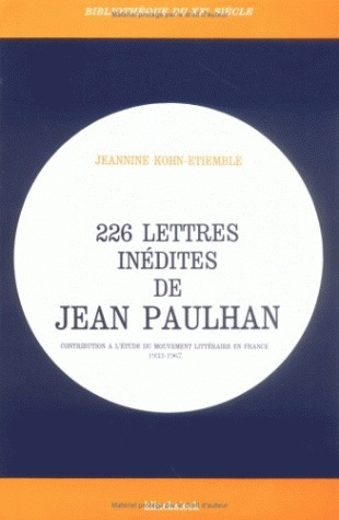 226 lettres inédites de Jean Paulhan