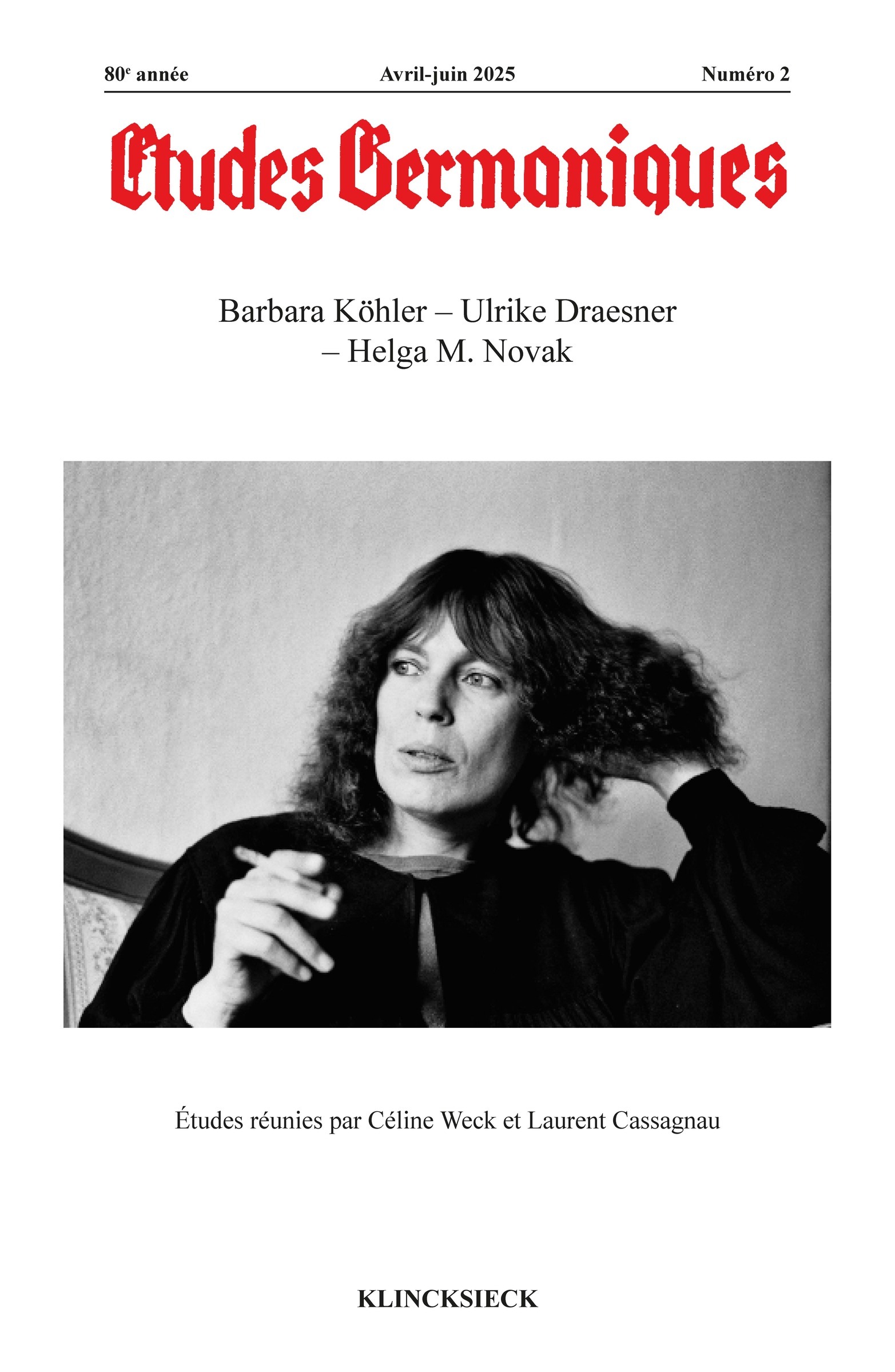 Etudes germaniques - N°2-2025