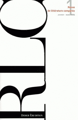 Revue de littérature comparée -  N°1/2006