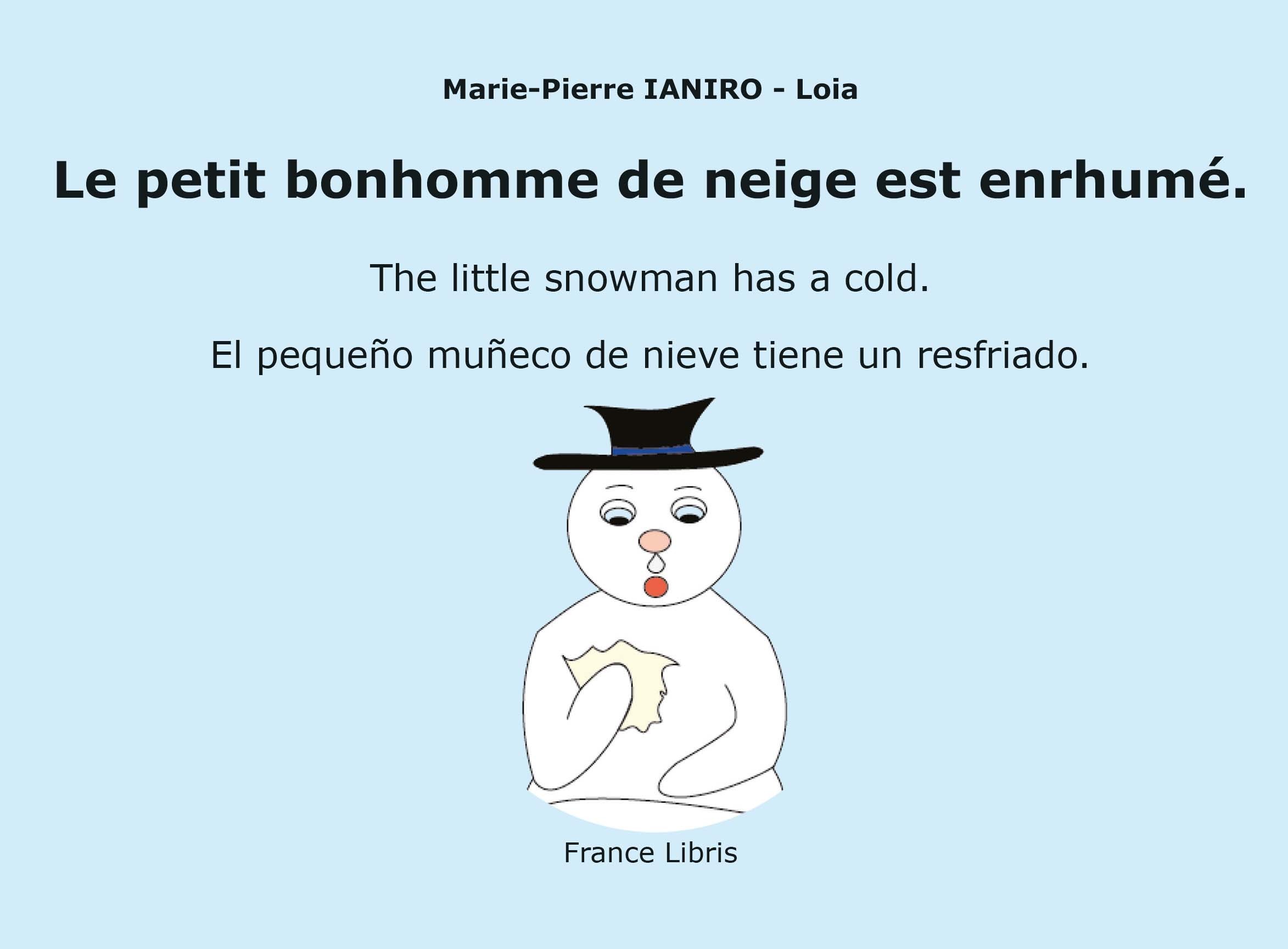 Le petit bonhomme de neige est enrhumé