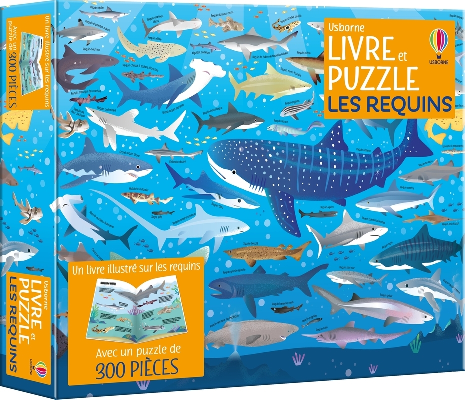 Les requins - Coffrets livre et puzzle - Dès 7 ans