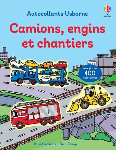 Camions, engins et chantiers - Premiers autocollants - Volume combiné - Dès 3 ans