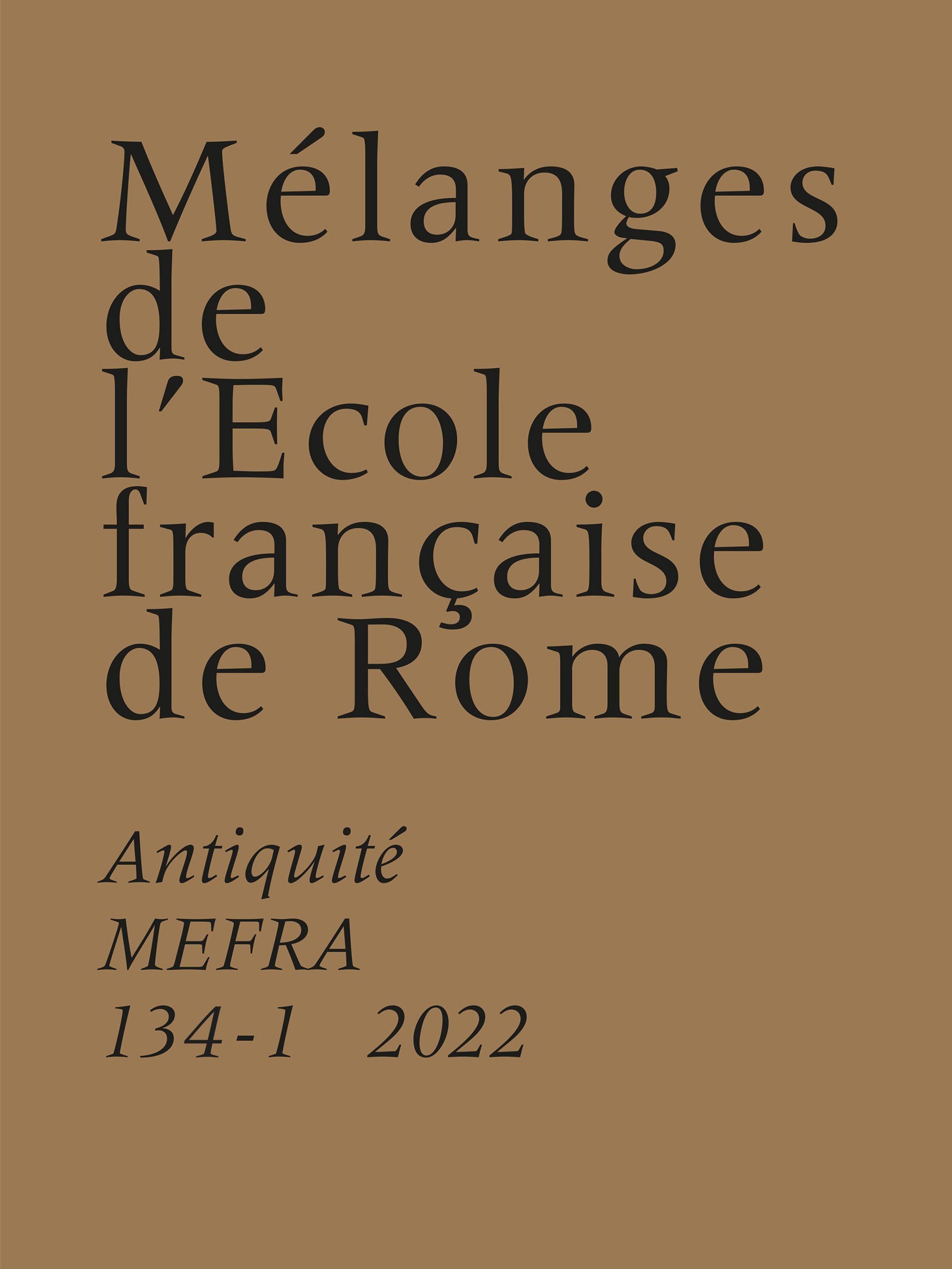 Mélanges de l’École française de Rome – Antiquité