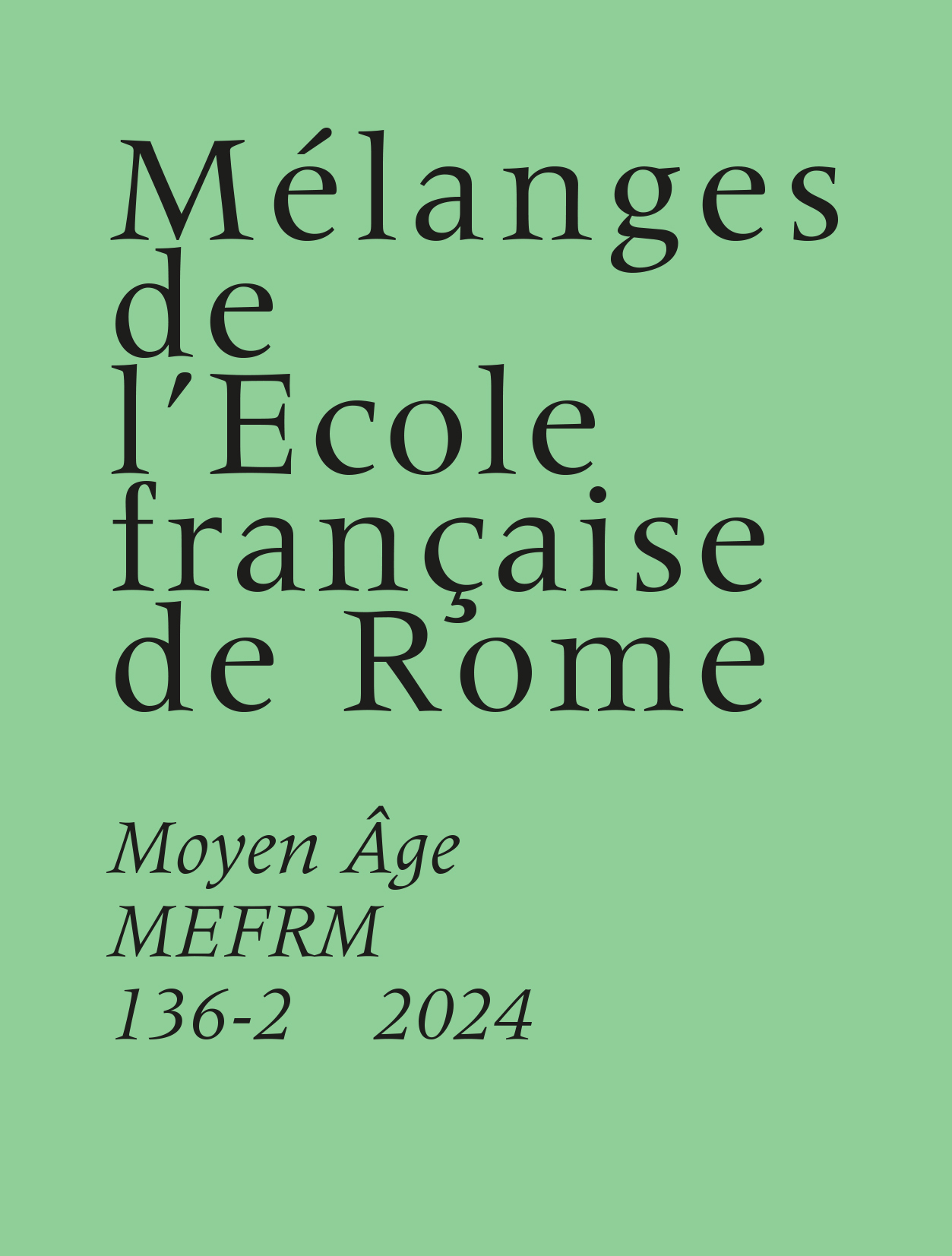 Mélanges de l’École française de Rome