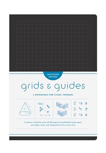 Grids & Guides Softcover (Black) Two Notebooks for Visual Thinkers /anglais