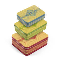 Tesori Three Stacking Keepsake Tins /anglais