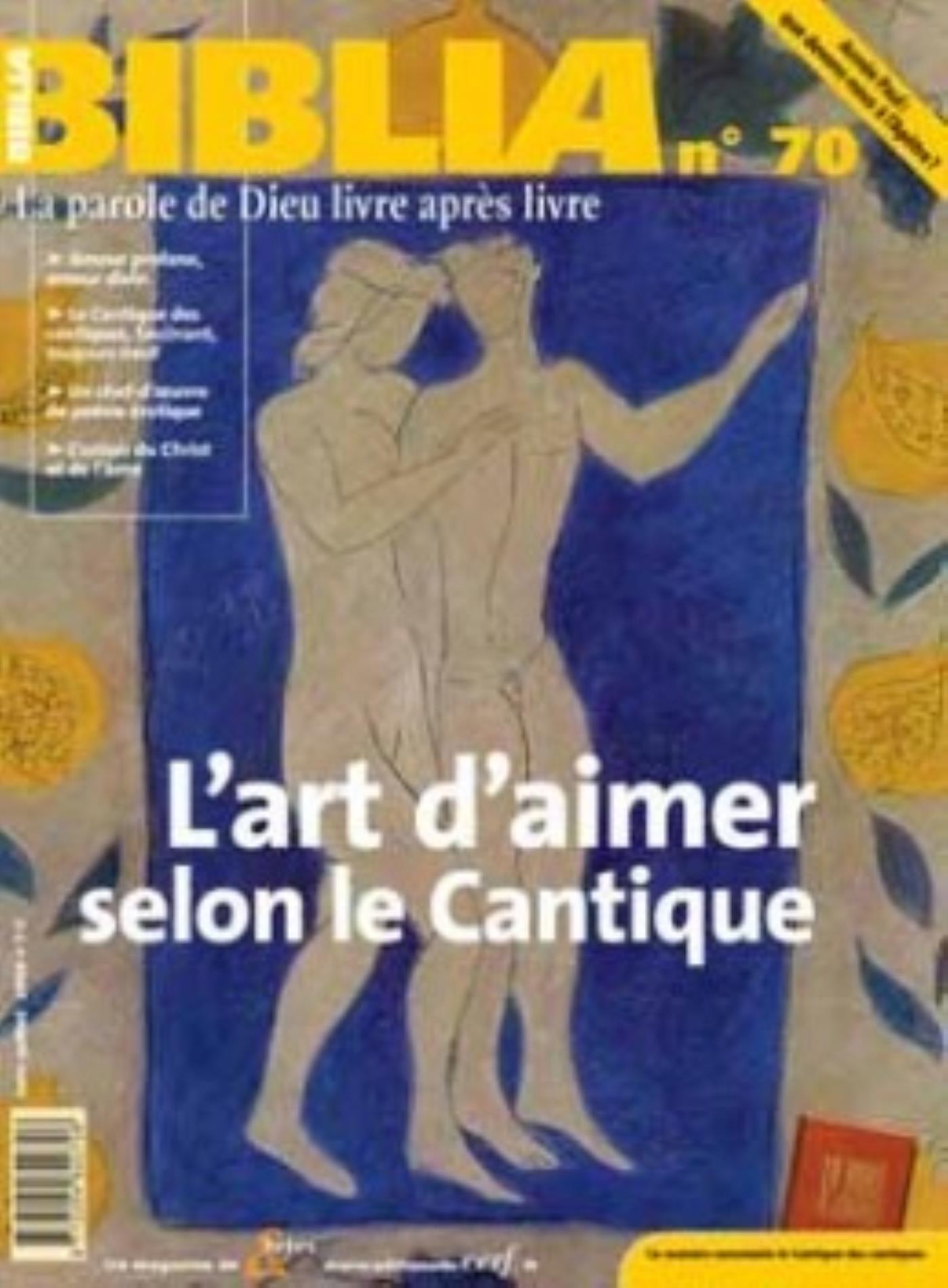 L'BIBLIA 70 - ART D'AIMER SELON LE CANTIQUE