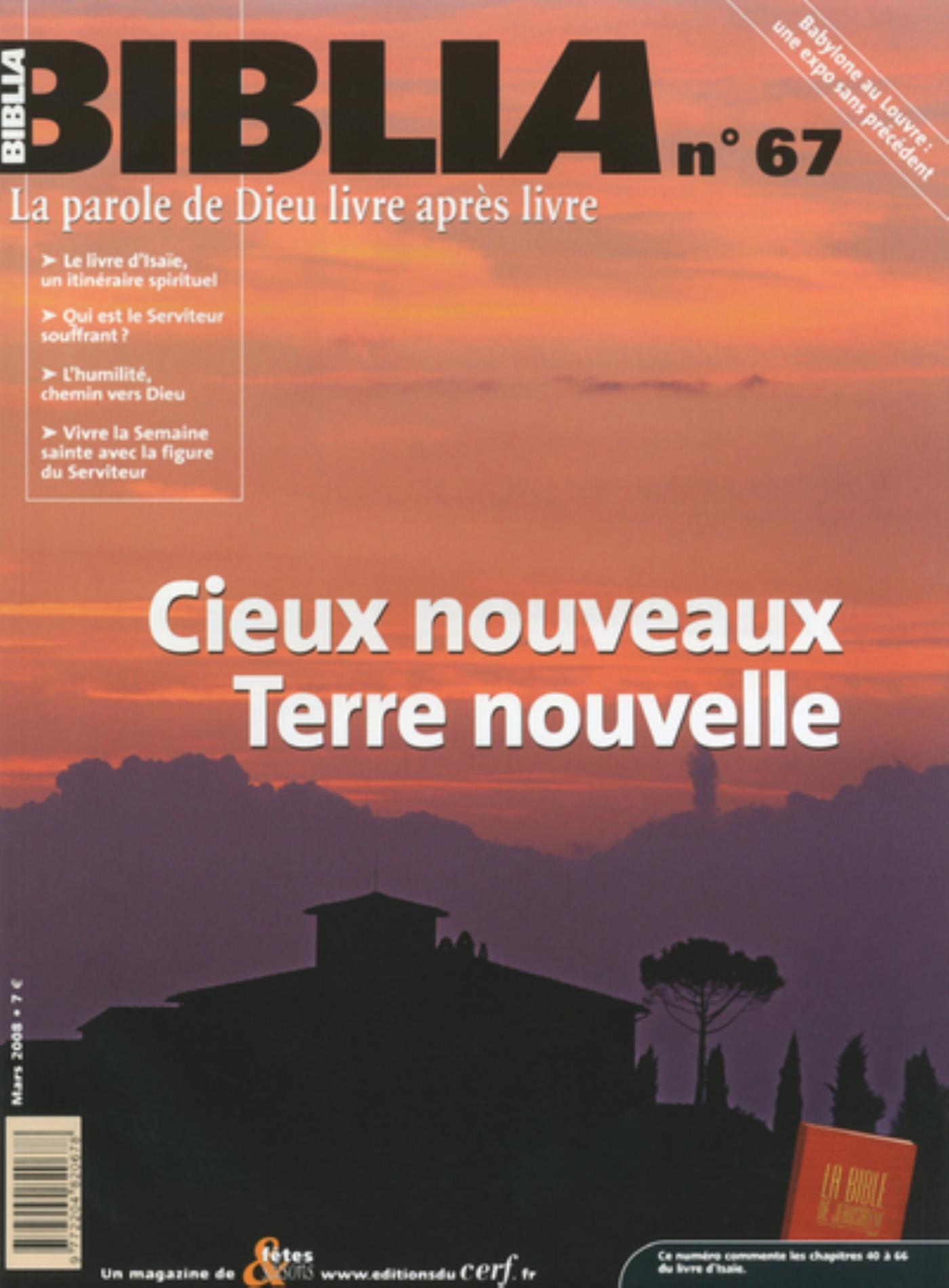 BIBLIA 67 - DES CIEUX NOUVEAUX, UNE TERRE NOUVELLE