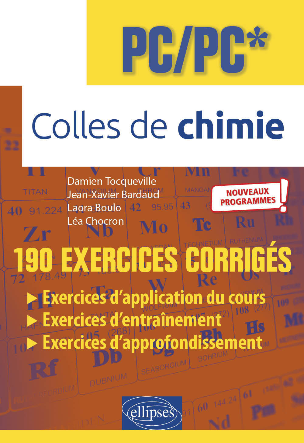 Colles de chimie - PC/PC* - Programme 2022