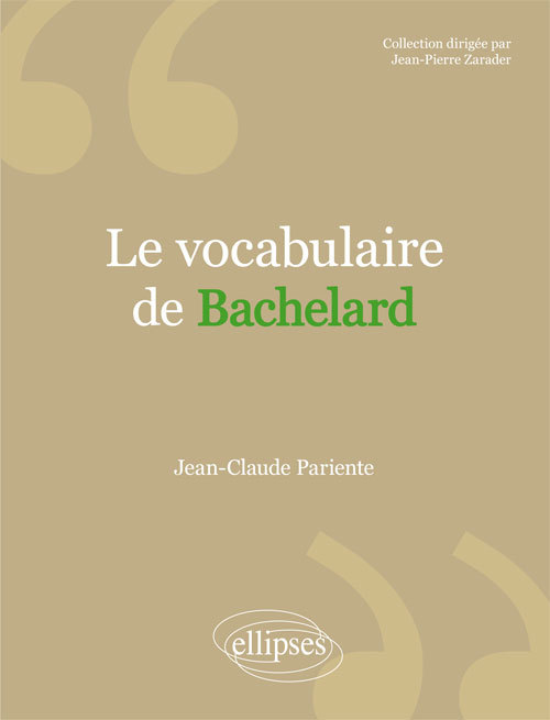 Le vocabulaire de Bachelard
