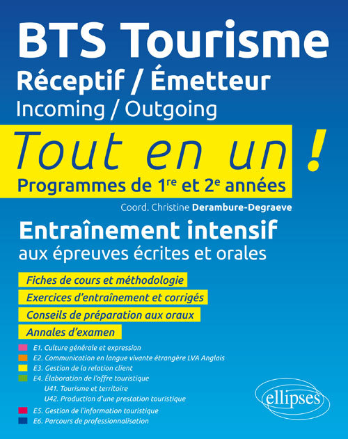 BTS Tourisme. Réceptif / Émetteur. Incoming / Outgoing.