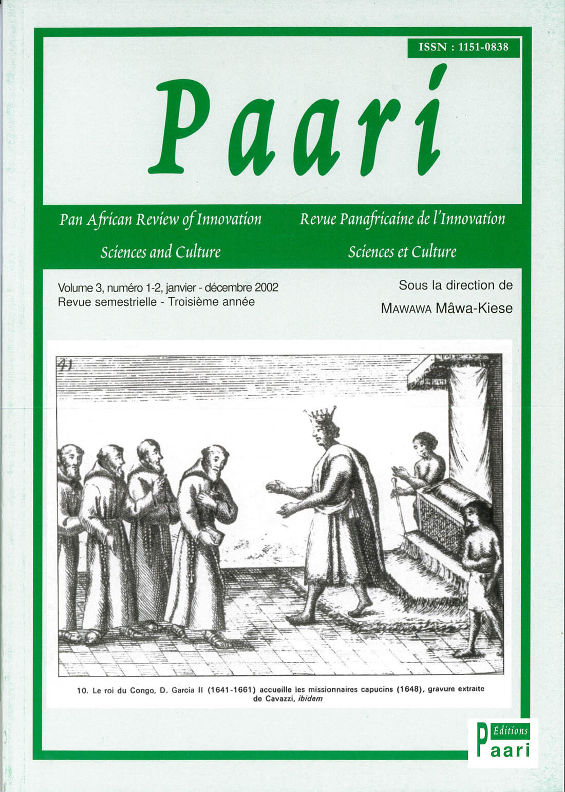 Revue PAn-Africaine de l'Innovation, Vol.3, N°1-2