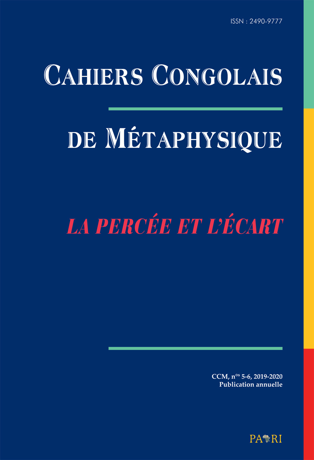Cahiers Congolais de Métaphysique n° 5-6, 2019-2020