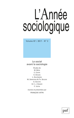 année sociologique 2017, vol. 67 (2)