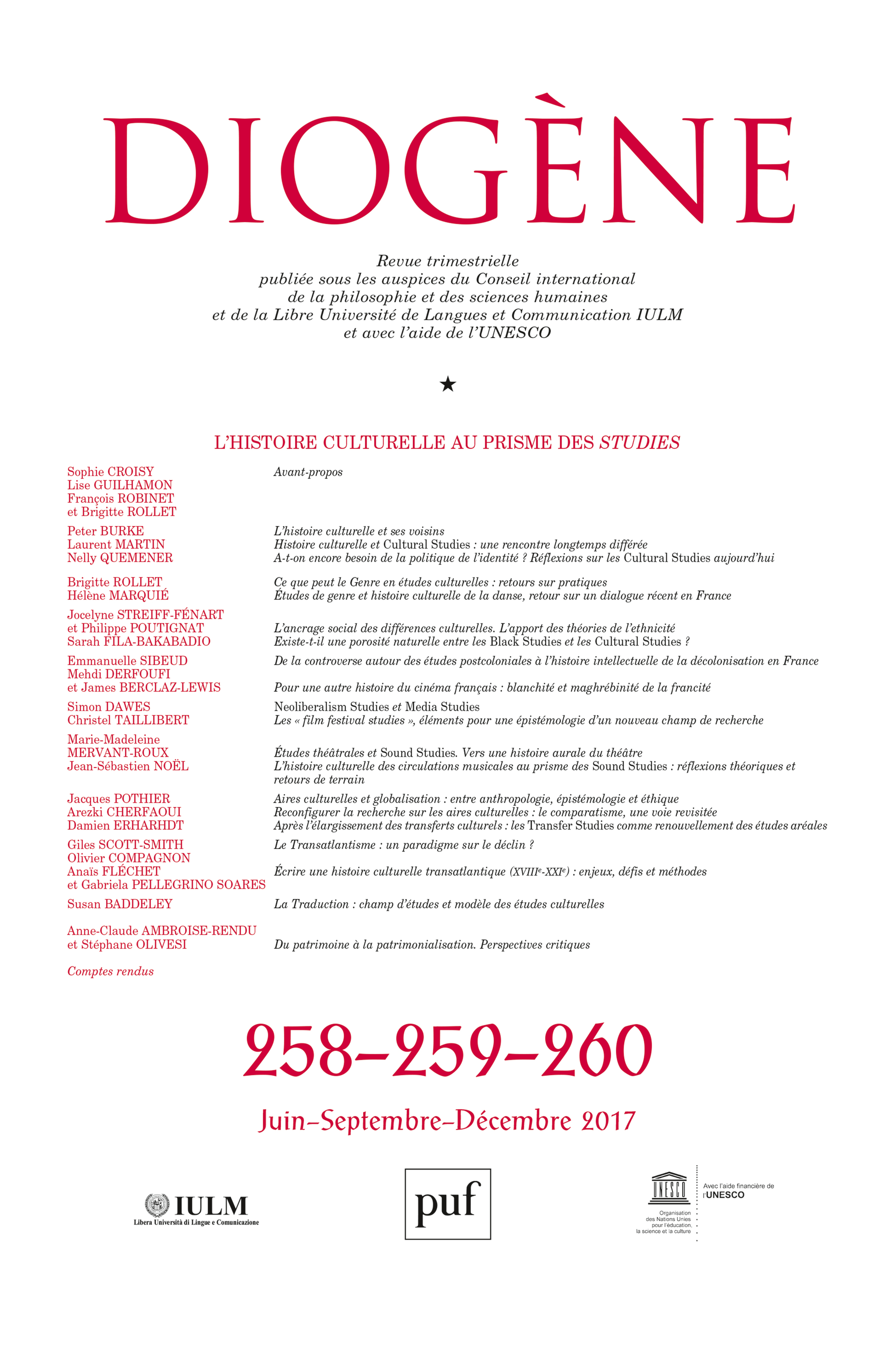 Diogène 2017, n° 258