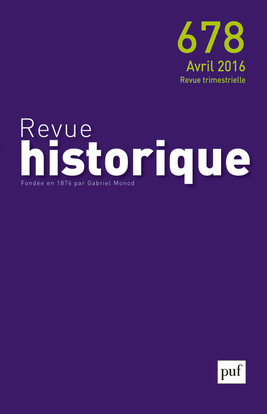 Revue historique 2016, n° 678