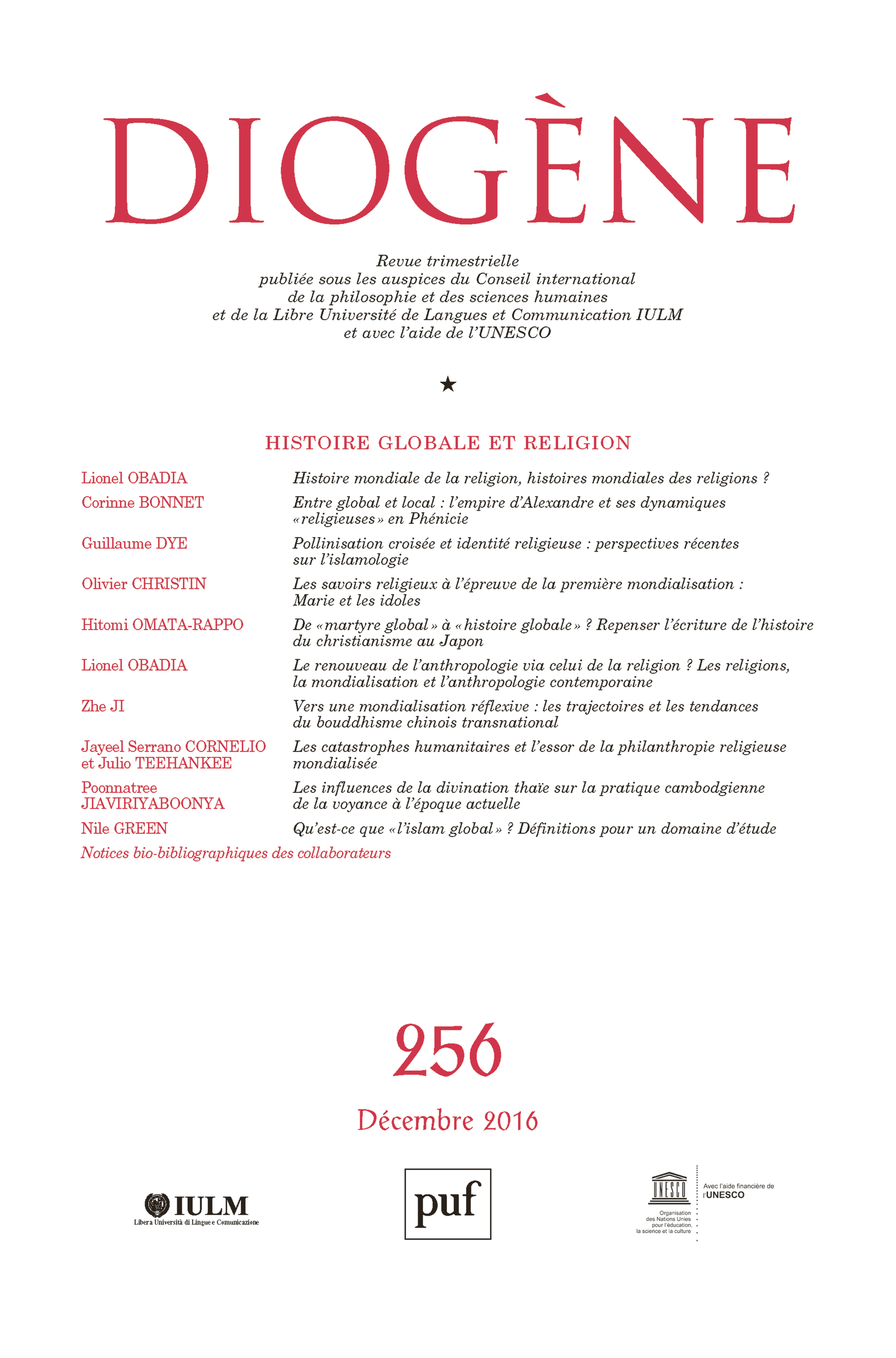 Diogène 2016, n° 256