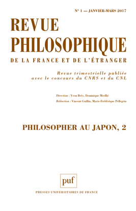 Revue philosophique 2017, t. 142 (1)