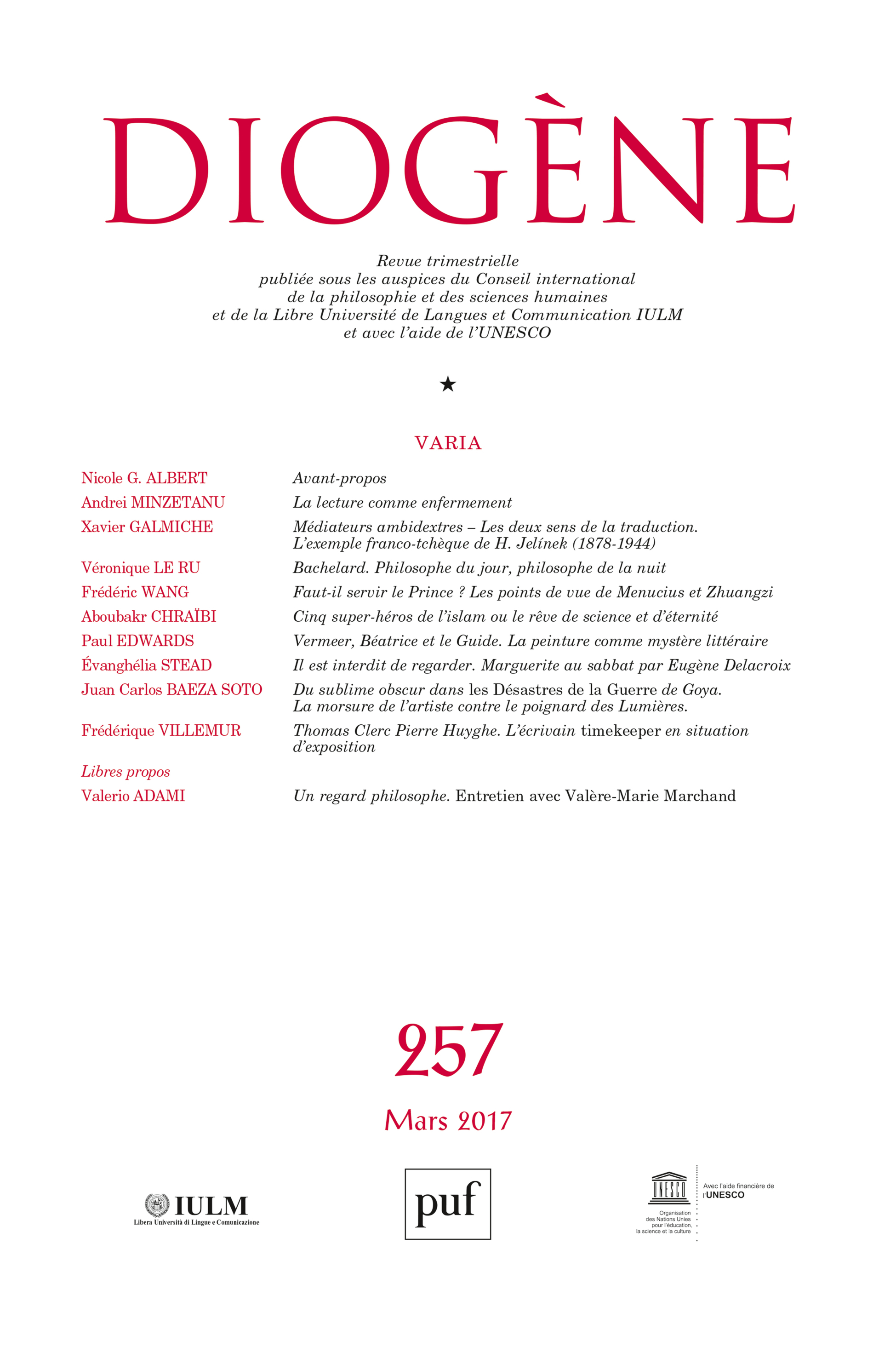 Diogène 2017, n° 257
