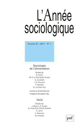 année sociologique 2017, vol. 67 (1)