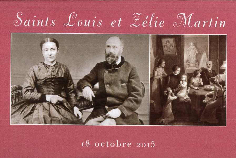 Carte postale - Saints Louis et Zélie Martin - deux photos
