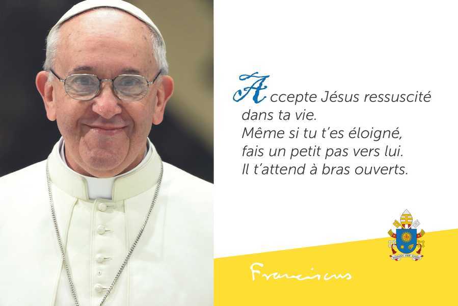 PF075 - Carte postale - Pape François -  Accepte Jésus réssucité ...