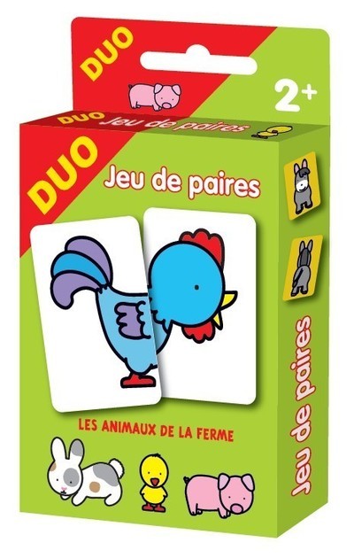 Les animaux de la ferme - Jeu de paires - Cartes Duo