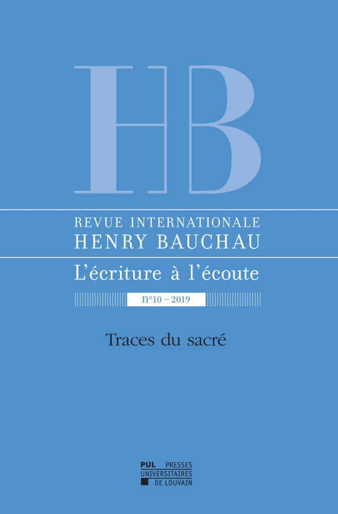 Revue internationale Henry Bauchau n°10 – 2019