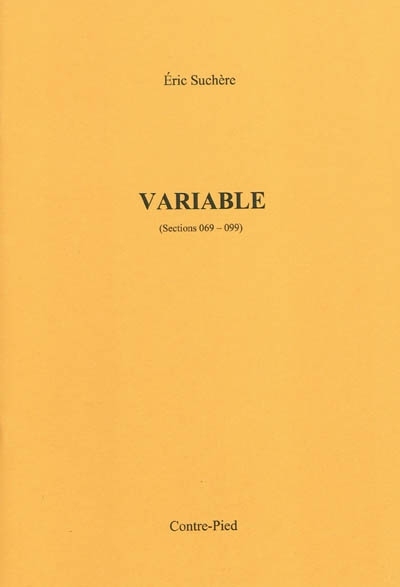 VARIABLE (Sections 069 – 099)