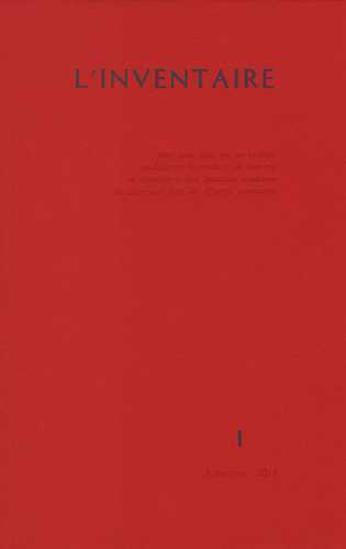 Inventaire n°1. Automne 2014